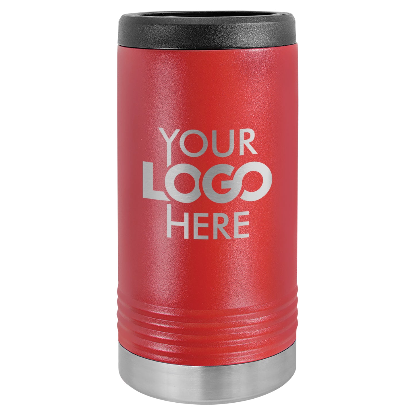 BULK 12oz SLIM Stainless Steel Custom Laser Engraved Can Coolers - Free Shipping!