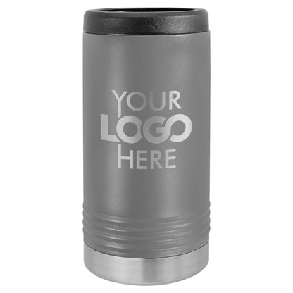 BULK 12oz SLIM Stainless Steel Custom Laser Engraved Can Coolers - Free Shipping!