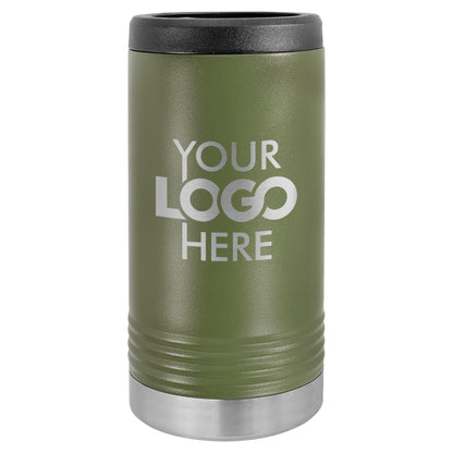 BULK 12oz SLIM Stainless Steel Custom Laser Engraved Can Coolers - Free Shipping!