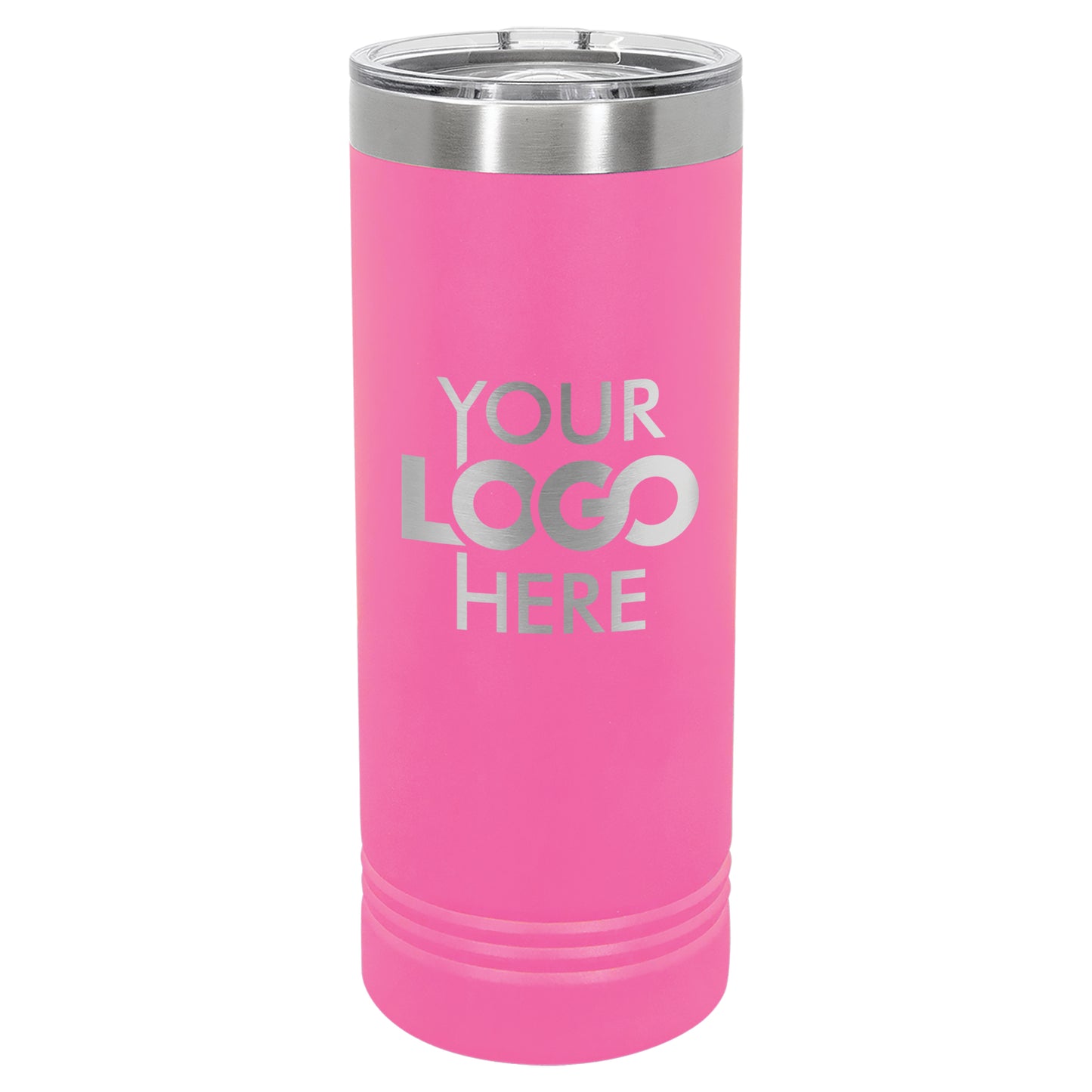 BULK 22oz Skinny Stainless Steel Custom Laser Engraved Tumblers With Slider Lid - Free Shipping!