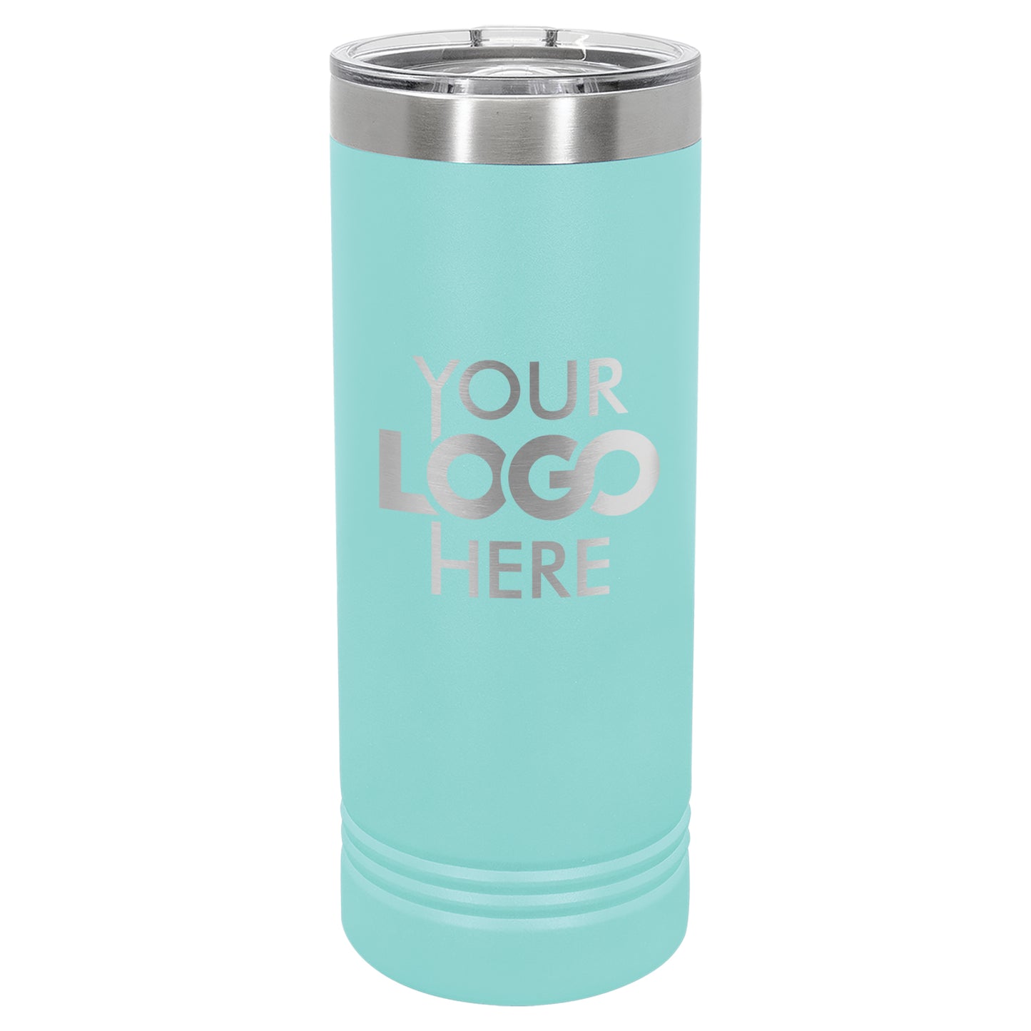 BULK 22oz Skinny Stainless Steel Custom Laser Engraved Tumblers With Slider Lid - Free Shipping!