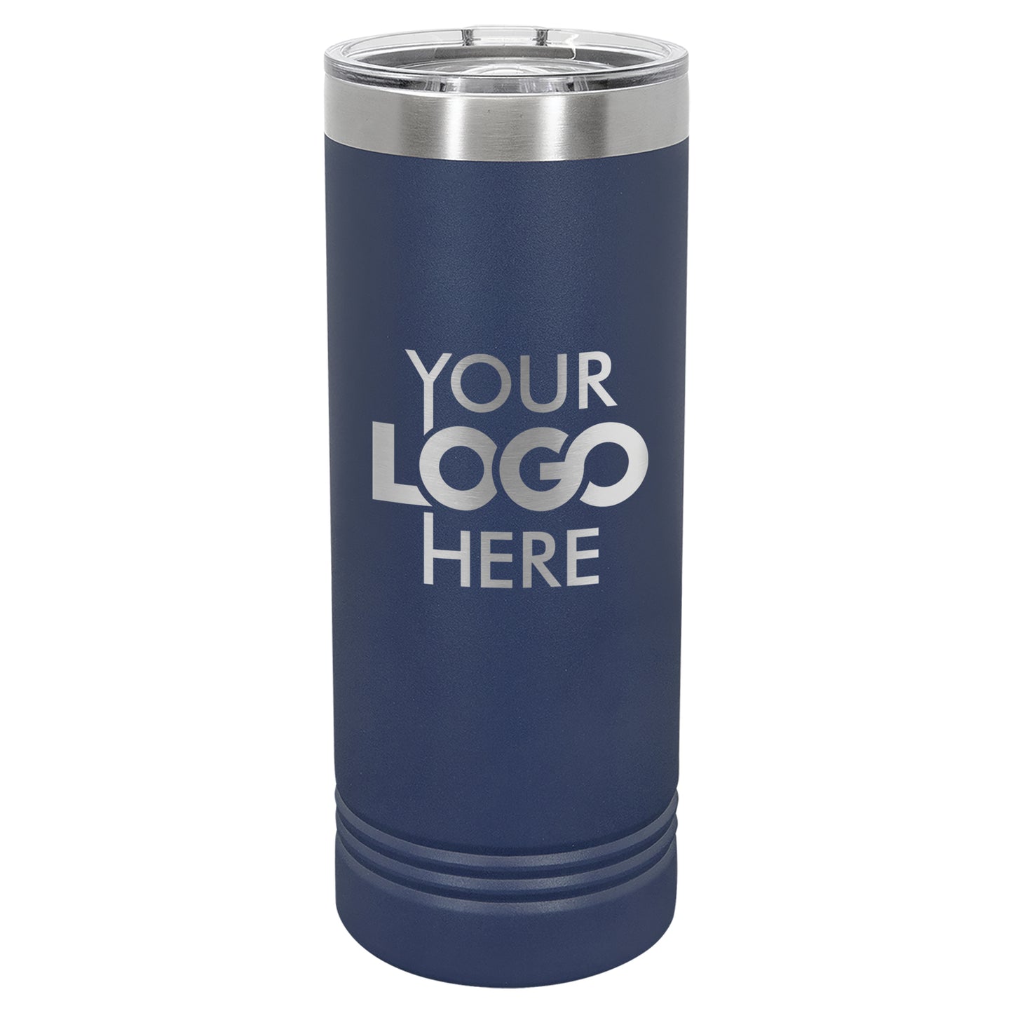 BULK 22oz Skinny Stainless Steel Custom Laser Engraved Tumblers With Slider Lid - Free Shipping!