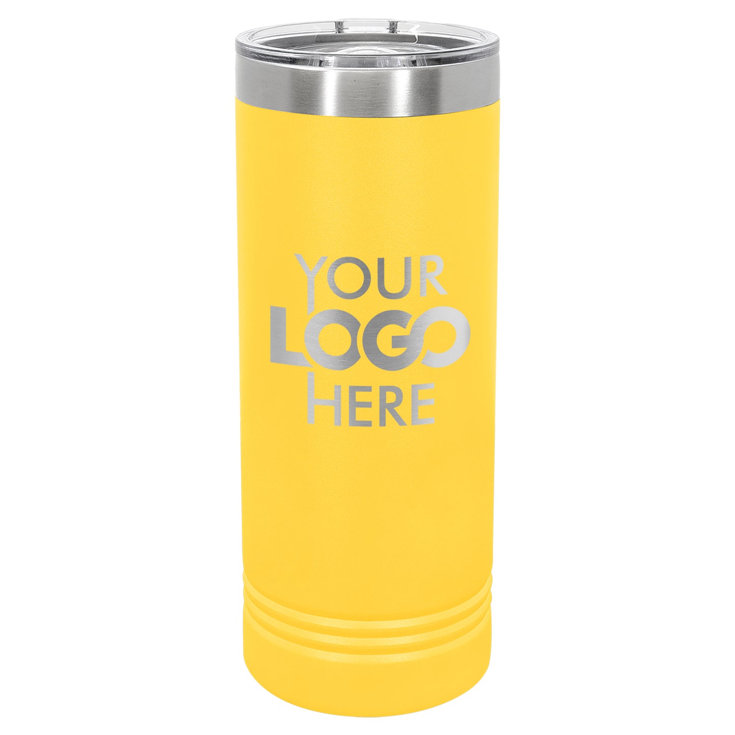 BULK 22oz Skinny Stainless Steel Custom Laser Engraved Tumblers With Slider Lid - Free Shipping!