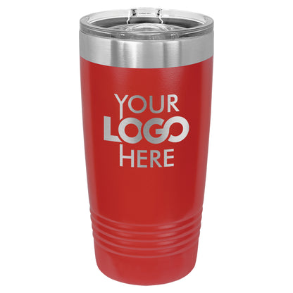 BULK 20oz Stainless Steel Custom Laser Engraved Tumblers With Slider Lid - Free Shipping!