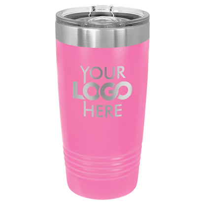 BULK 20oz Stainless Steel Custom Laser Engraved Tumblers With Slider Lid - Free Shipping!