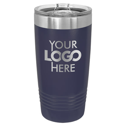 BULK 20oz Stainless Steel Custom Laser Engraved Tumblers With Slider Lid - Free Shipping!