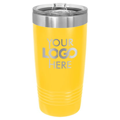 BULK 20oz Stainless Steel Custom Laser Engraved Tumblers With Slider Lid - Free Shipping!