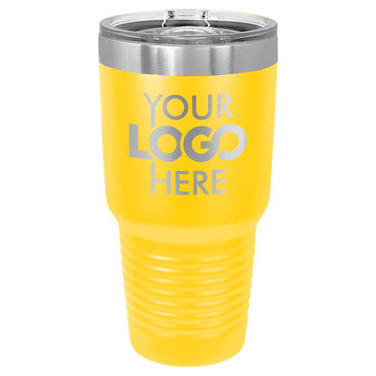 BULK 30oz Stainless Steel Custom Laser Engraved Tumblers With Slider Lid - Free Shipping!