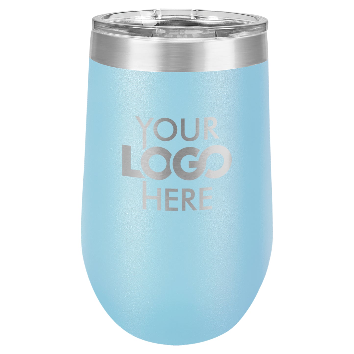 BULK 16oz Stainless Steel Custom Laser Engraved Wine Tumblers With Lid - Free Shipping!