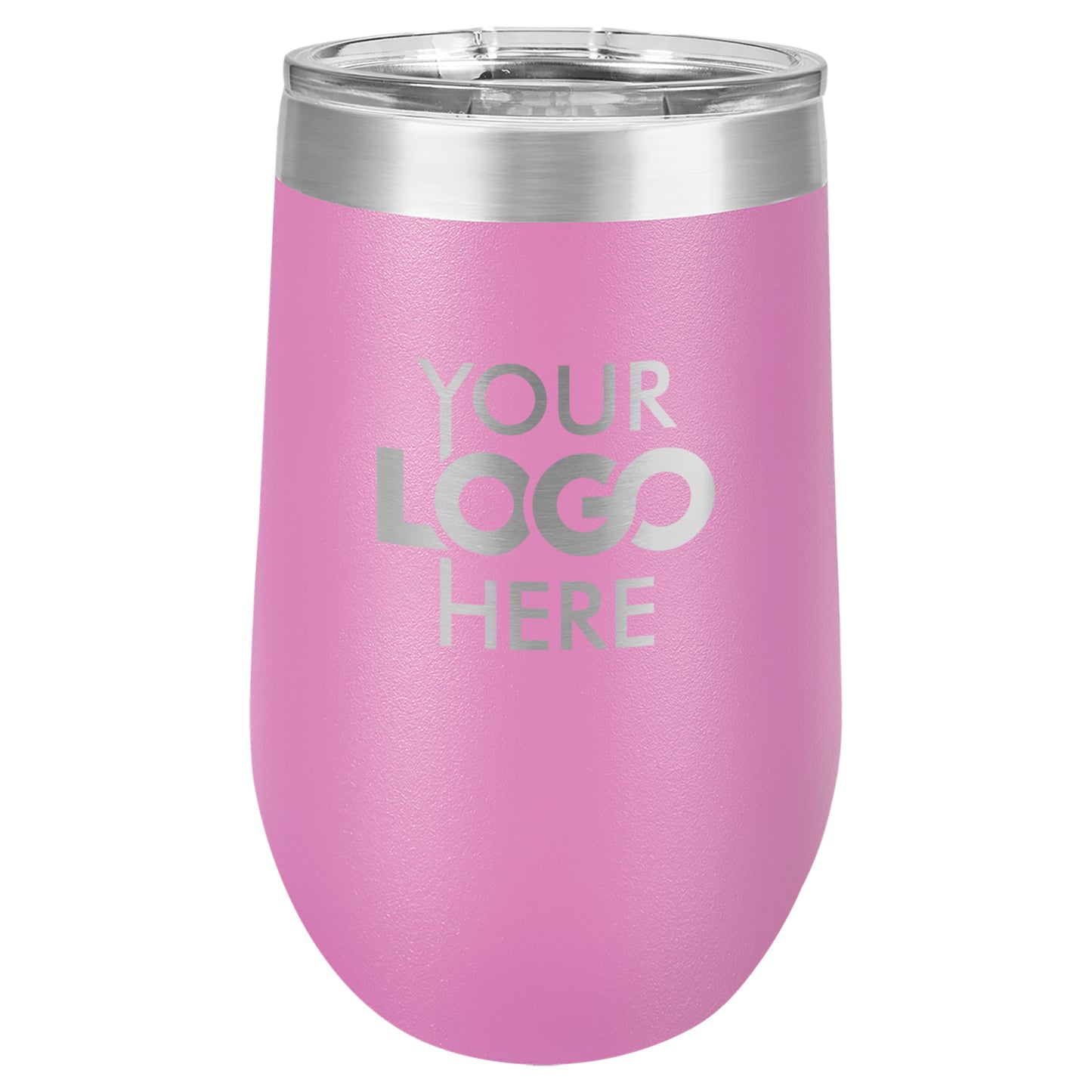 BULK 16oz Stainless Steel Custom Laser Engraved Wine Tumblers With Lid - Free Shipping!