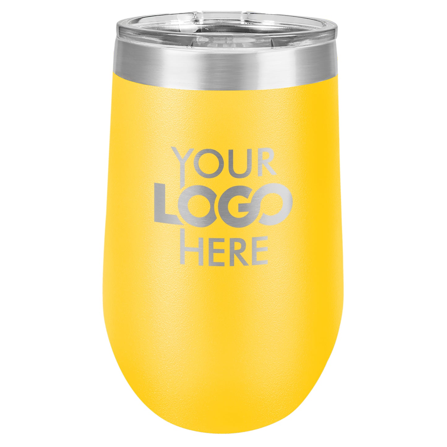 BULK 16oz Stainless Steel Custom Laser Engraved Wine Tumblers With Lid - Free Shipping!