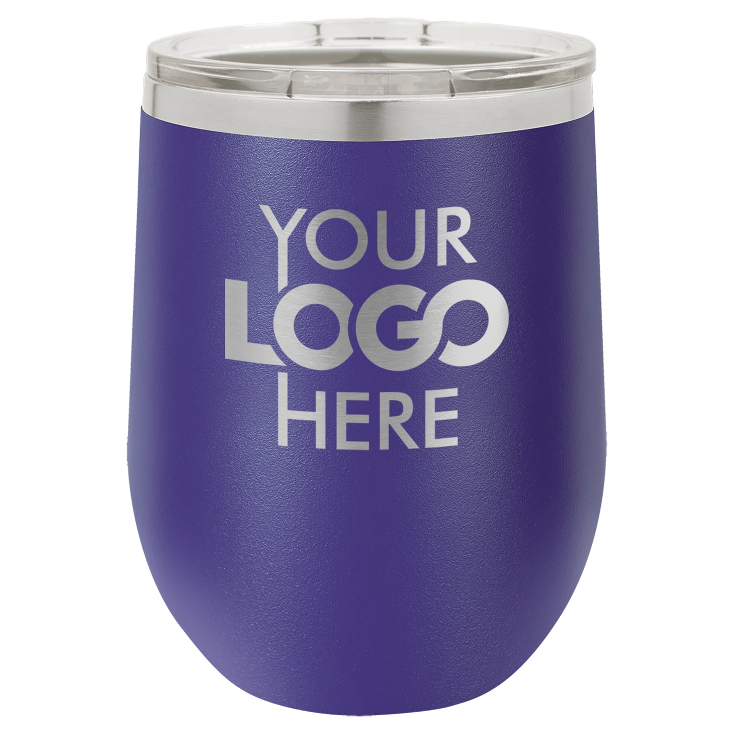 BULK 12oz Stainless Steel Custom Laser Engraved Wine Tumblers With Lid - Free Shipping!