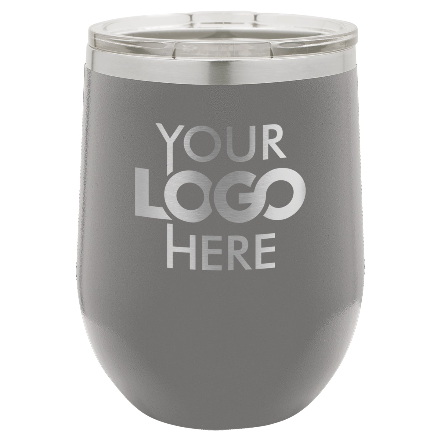 BULK 12oz Stainless Steel Custom Laser Engraved Wine Tumblers With Lid - Free Shipping!