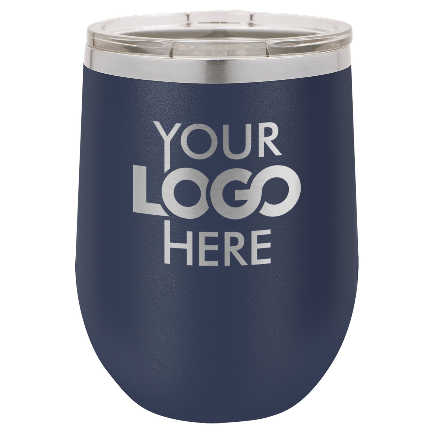 BULK 12oz Stainless Steel Custom Laser Engraved Wine Tumblers With Lid - Free Shipping!